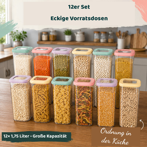 Teilig 75l vorratsdosen - 12-teilig,